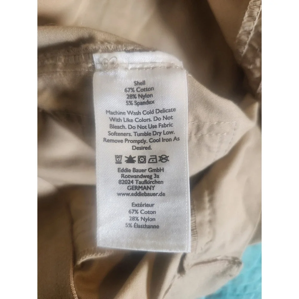 Eddie Bauer Women Tan Khaki Utility Hiking Pants Straight Leg Size 8 23107110